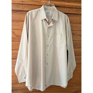 Vintage Elbeco Tan Uniform Shirt Union Made Perm Press Mens XL